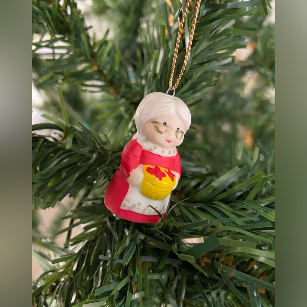 small hanging ornament lady grandmother grandma figure lady